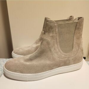 Brand New Vince "Nira" Tan Water Repellent Suede Ankle Boots Sz.8.5 Ret.$295
